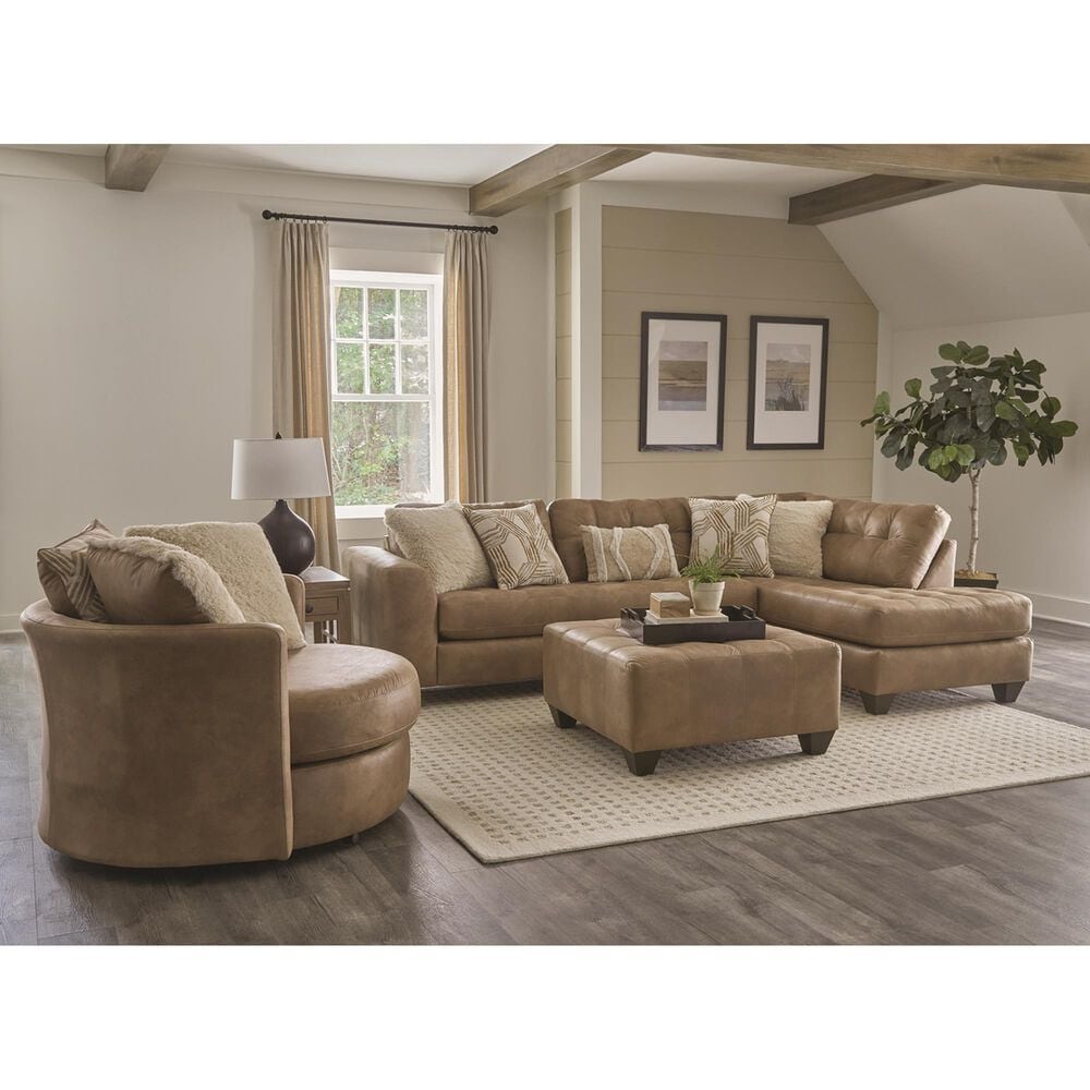 Albany Furniture Cocktail Ottoman in Crow Camel, , large