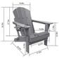 Hearth and Haven 3-Piece Outdoor Folding Adirondack Chair Set with Side Table in Navy Blue, , large