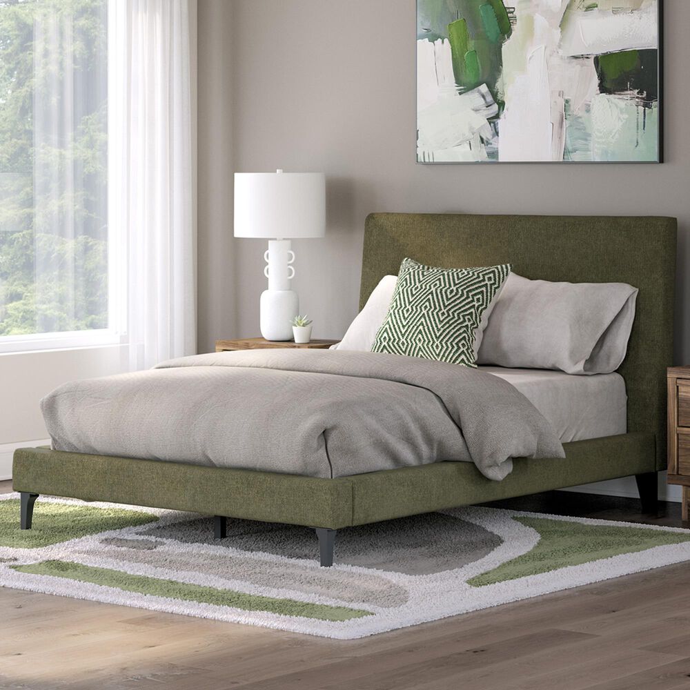 Ashley Chirason Full Platform Bed in Sage Green, , large