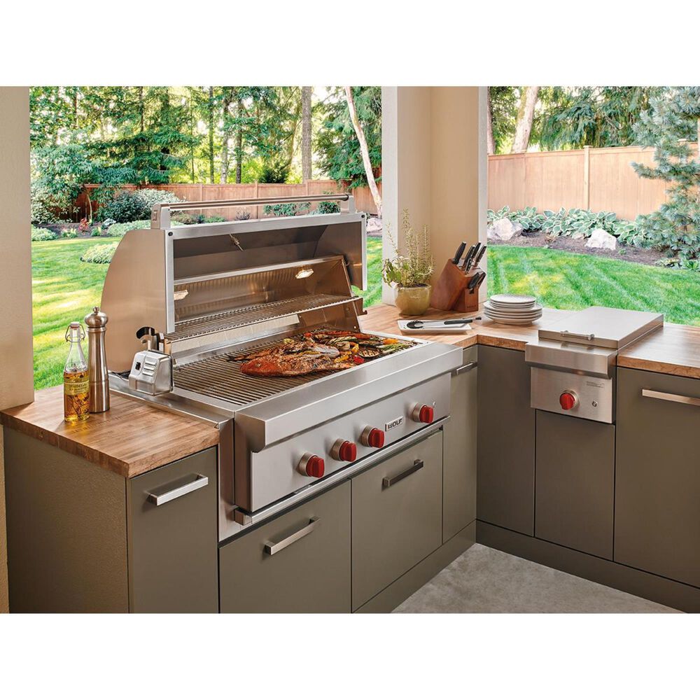 Wolf 13&quot; Built-In Liquid Propane Side Burner Module in Stainless Steel, , large