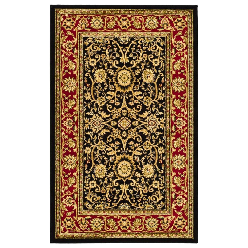 Safavieh Lyndhurst 3"3" x 5"3" Black and Red Area Rug, , large