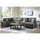 Ashley Edenfield 3-Piece Left Facing U-Shaped Sectional with Chaise in Charcoal, , large