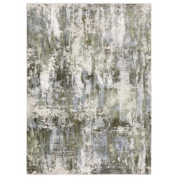 Oriental Weavers Caravan Grey Mystery 7"10" x 10"10" Green and Blue Area Rug, , large