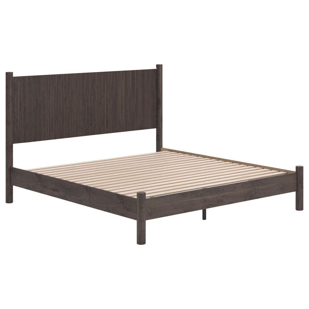 Ashley Pamytta 4-Piece King Panel Platform Bedroom Set in Rich Brown, , large