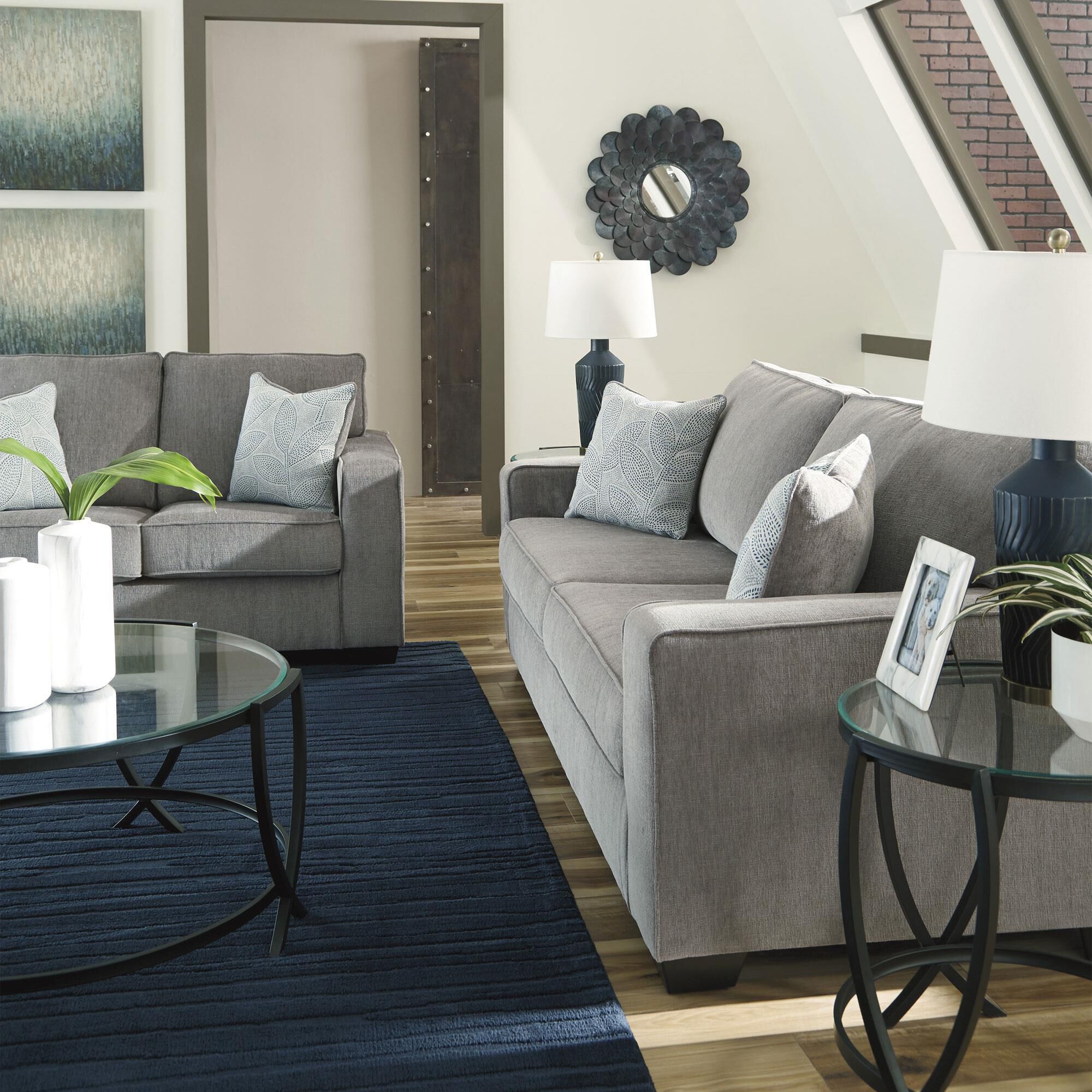 Ashley Altari, Sharstorm and Norbert 7-Piece Living Room Set in Alloy