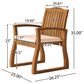 Hearth and Haven Della Dining Chair with Cream Cushion in Teak (Set of 2), , large
