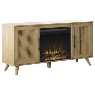 Classic Flame 57" Cane Media Fireplace in Campbell Oak, , large