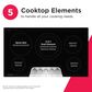 Frigidaire Gallery 36" Electric Cooktop with 5 Element in Stainless Steel and Black, , large