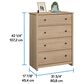 Sauder River Ranch 4-Drawer Chest in Harvest Walnut, , large