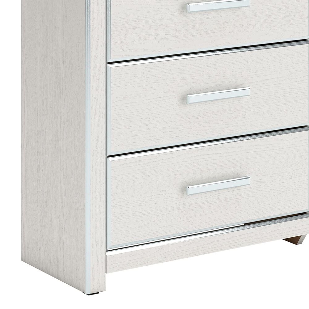 Ashley Zuraleus 4-Piece King Upholstered Platform Bedroom Set in Matte White, , large