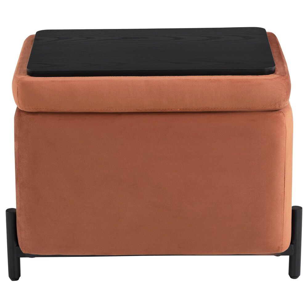 Lifestyle Solutions Kona Small Storage Ottoman in Rust, , large