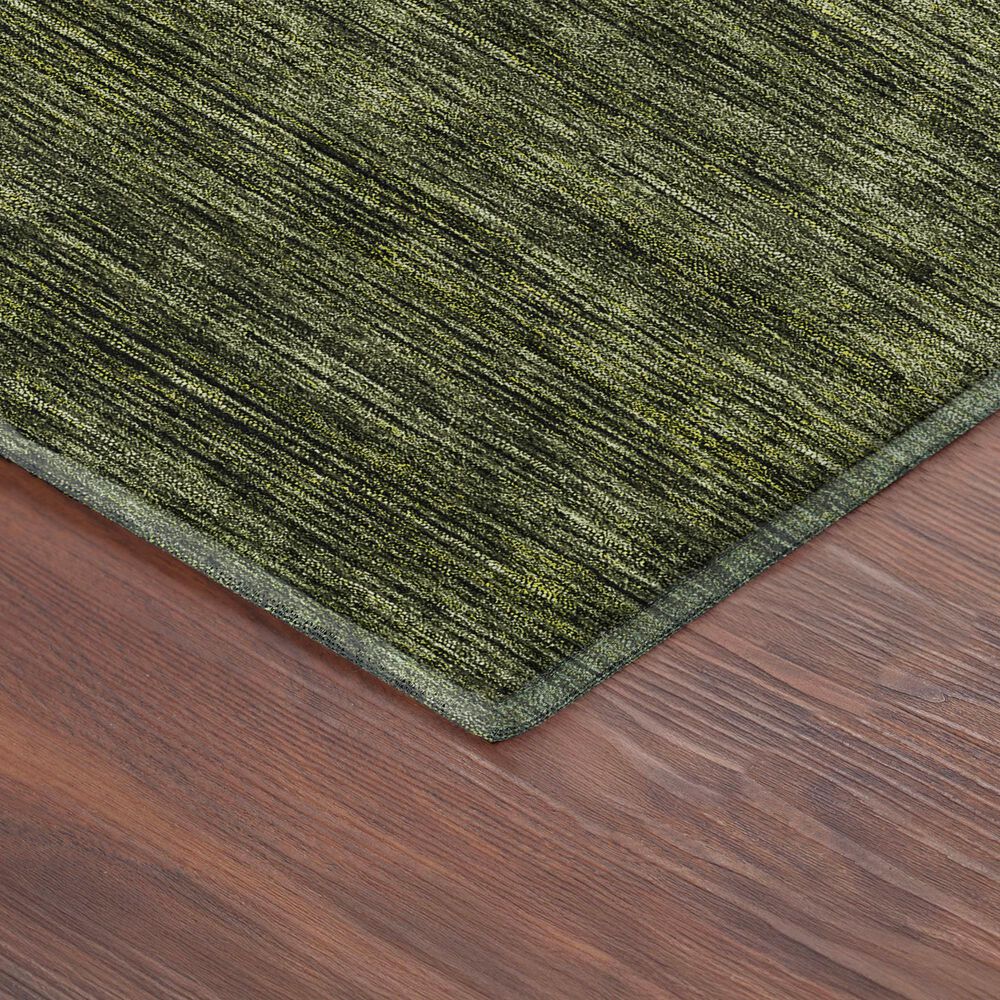 Dalyn Rug Company Soft Essentials Solid Olive 2'3" x 7'6" Indoor/Outdoor Runner, , large