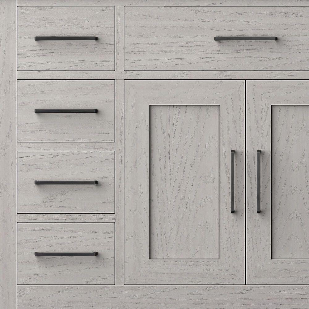 Lexora Home Abbey 48&quot; Single Bathroom Vanity in White Oak with 2 cm White Quartz Top and Rectangular Sink, , large