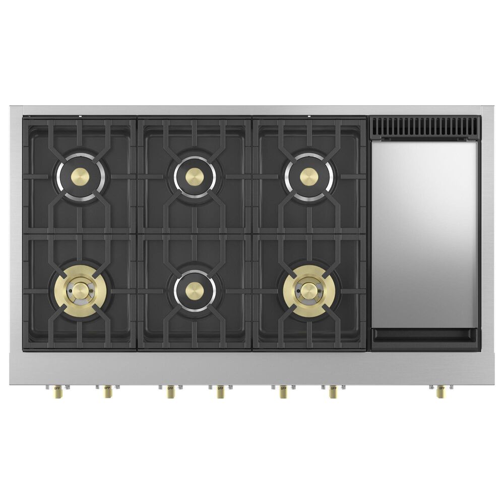 Monogram 48&quot; Professional Gas Rangetop with 6 Burners and Griddle in Stainless Steel, , large