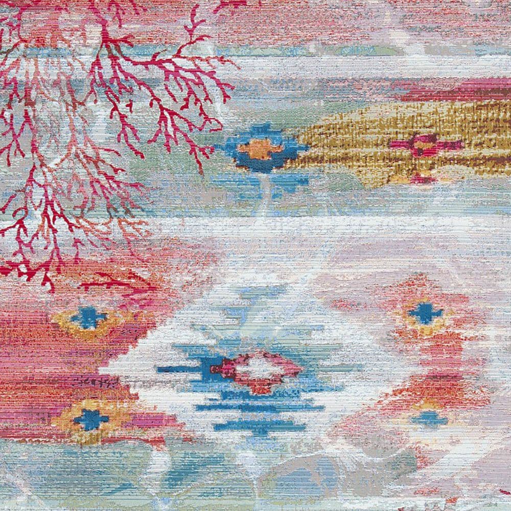 Safavieh Barbados 6&#39;6&quot; x 9&#39;4&quot; Light Blue and Pink Indoor/Outdoor Area Rug, , large
