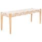Safavieh Bandelier Bench with Off White Leather in Natural, , large