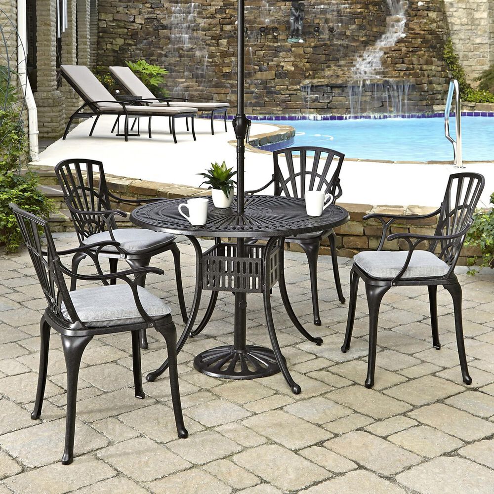 Homestyles Grenada 5-Piece Dining Set in Gray, , large