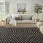 Nourison Twist Reversible 9" x 12" Black Indoor/Outdoor Area Rug, , large