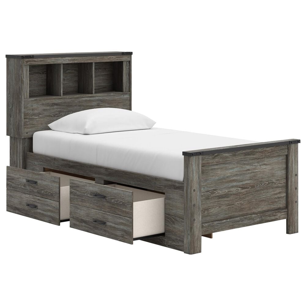 Ashley Frandern 5-Piece Full Storage Bedroom Set in Rustic Warm Gray, , large