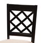 Baxton Studio Verner Side Chair with Sand Cushion in Espresso Brown (Set of 4), , large