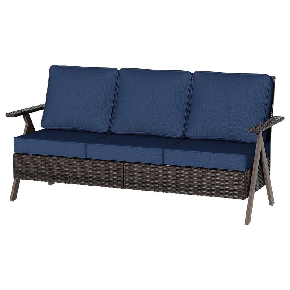 Sunwell Garden 6-Piece Patio Chat Set in Navy, , large