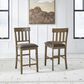Ashley Urbinforte 25.75" Faux Leather Barstool in Light Brown, , large