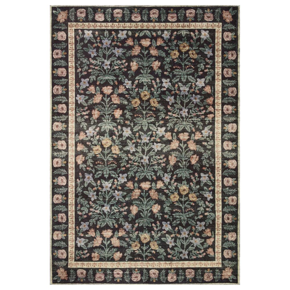 Rifle Paper Co Eden Mughal Garden 2"6" x 7"6" Black Runner, , large