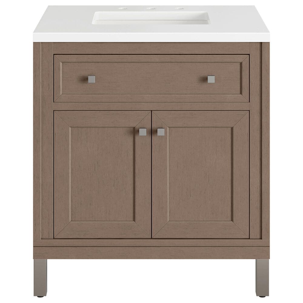 James Martin Vanities Chicago 30" Single Bathroom Vanity Cabinet in Walnut Whisper, , large