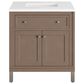 James Martin Vanities Chicago 30" Single Bathroom Vanity Cabinet in Walnut Whisper, , large