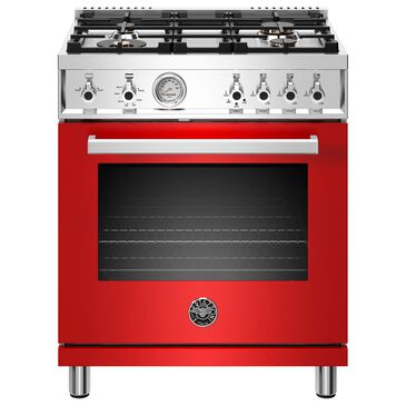 Bertazzoni 30" Professional Gas Range in Rosso, , large