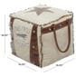 Maple and Jade Star Stuffed Pouf in White, Brown and Black, , large