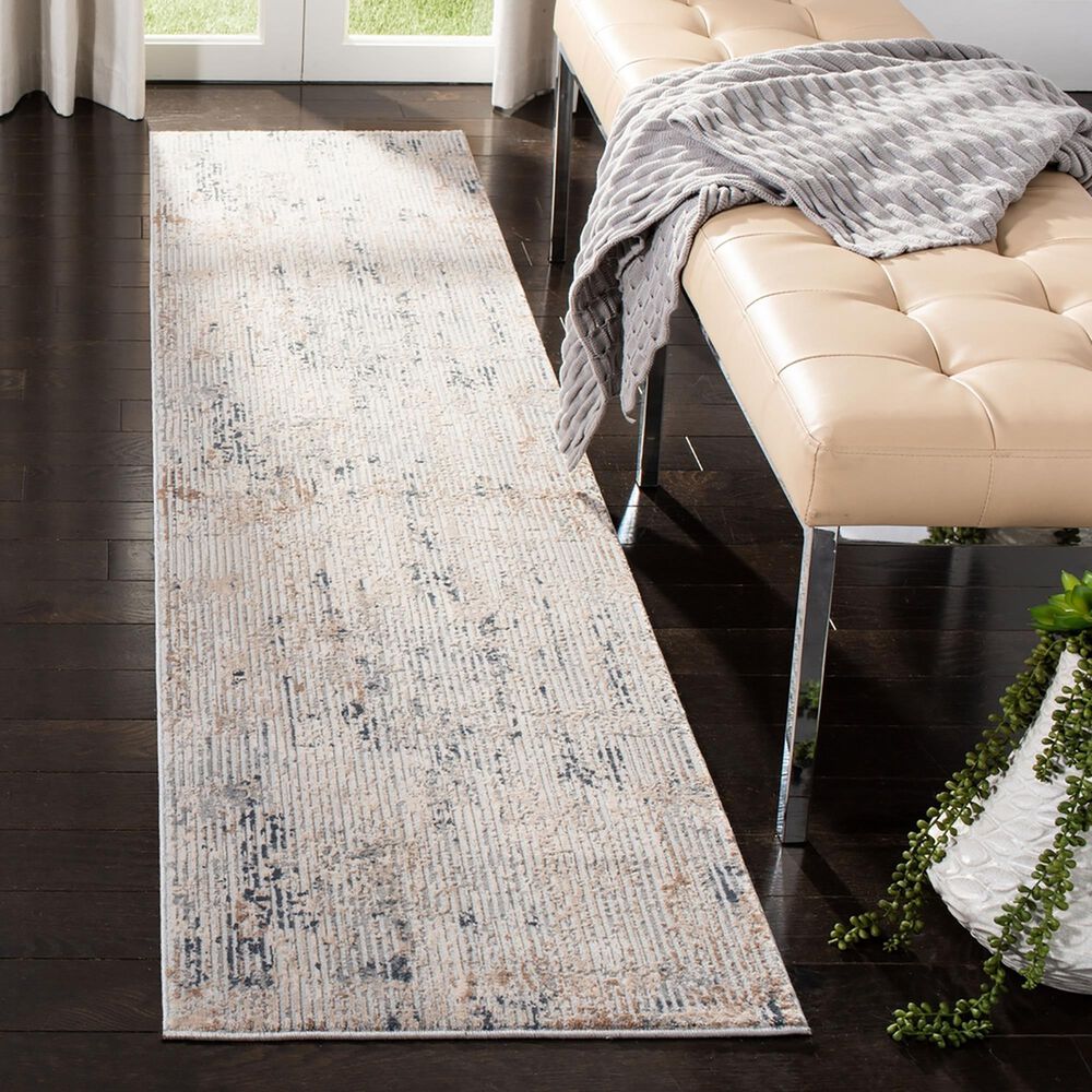 Safavieh Invista 2&#39; x 8&#39; Cream and Charcoal Runner, , large