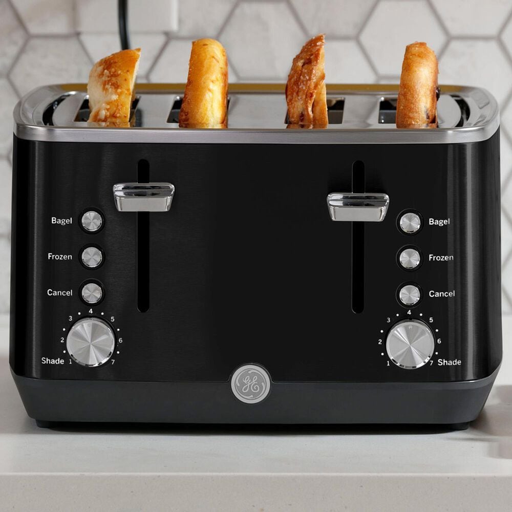 GE Appliances 4-Slice Toaster in Black, , large