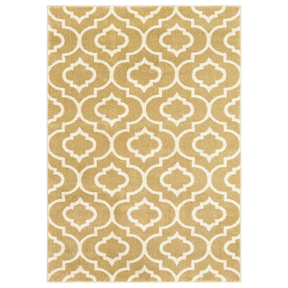 Oriental Weavers Carson 9672E 9"10" x 12"10" Gold Area Rug, , large