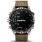 Garmin MARQ 2 Adventurer AMOLED Smartwatch Silver Grade 5 Titanium Bezel Case with Brown Leather Band, , large