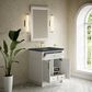James Martin Bellshire 30" Single Bathroom Vanity in Bright White with 3 cm Charcoal Soapstone Silestone Top and Rectangular Sink, , large