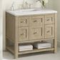James Martin Vanities Breckenridge 36" Single Vanity in Whitewashed Oak with 3 cm Arctic Fall Solid Surface Top, , large