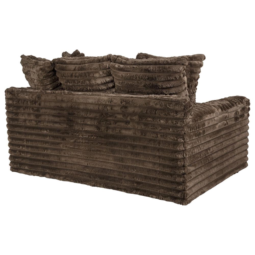 J Cooper USA Jenna Stationary Sofa and Loveseat Set in Chocolate, , large