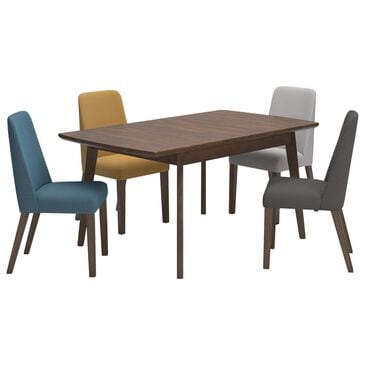 Ashley Lyncott 5-Piece Rectangular Dining Set in Medium Brown, , large