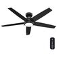 Hunter Zayden 52" Ceiling Fan with LED Light in Matte Black, , large