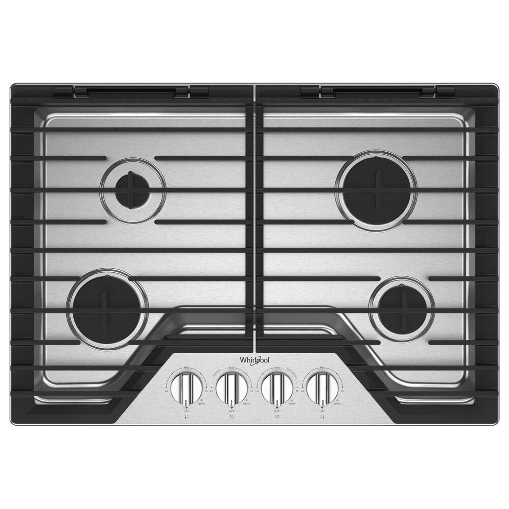 Whirlpool 2-Piece Kitchen Package with 5 Cu. Ft. Single Wall Oven and 30" Gas Cooktop in Stainless Steel, , large