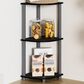 HOMLUX Turn-N-Tube 3-Tier Corner Bookshelf in Black and Grey, , large