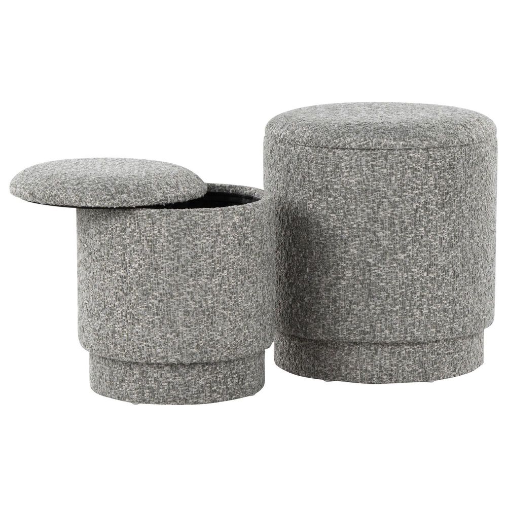 Lumisource Marla 2-Piece Upholstered Ottoman Set in Light Green, , large