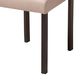 Baxton Studio Gardner Side Chair with Beige Upholstered in Dark Brown (Set of 4), , large