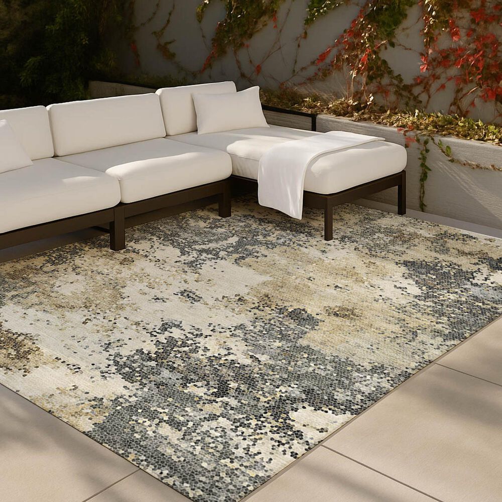 Dalyn Rug Company Lumara LM4 Pewter 9' x 12' Area Rug, , large