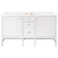 James Martin Vanities Addison 60" Double Bathroom Vanity in Glossy White with 3 cm Parisien Bleu Quartz Top and Rectangular Sinks, , large