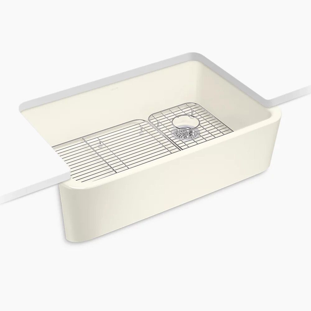 Kohler Ironridge 34" Undermount Single-Bowl Farmhouse Kitchen Sinks in Biscuit, , large