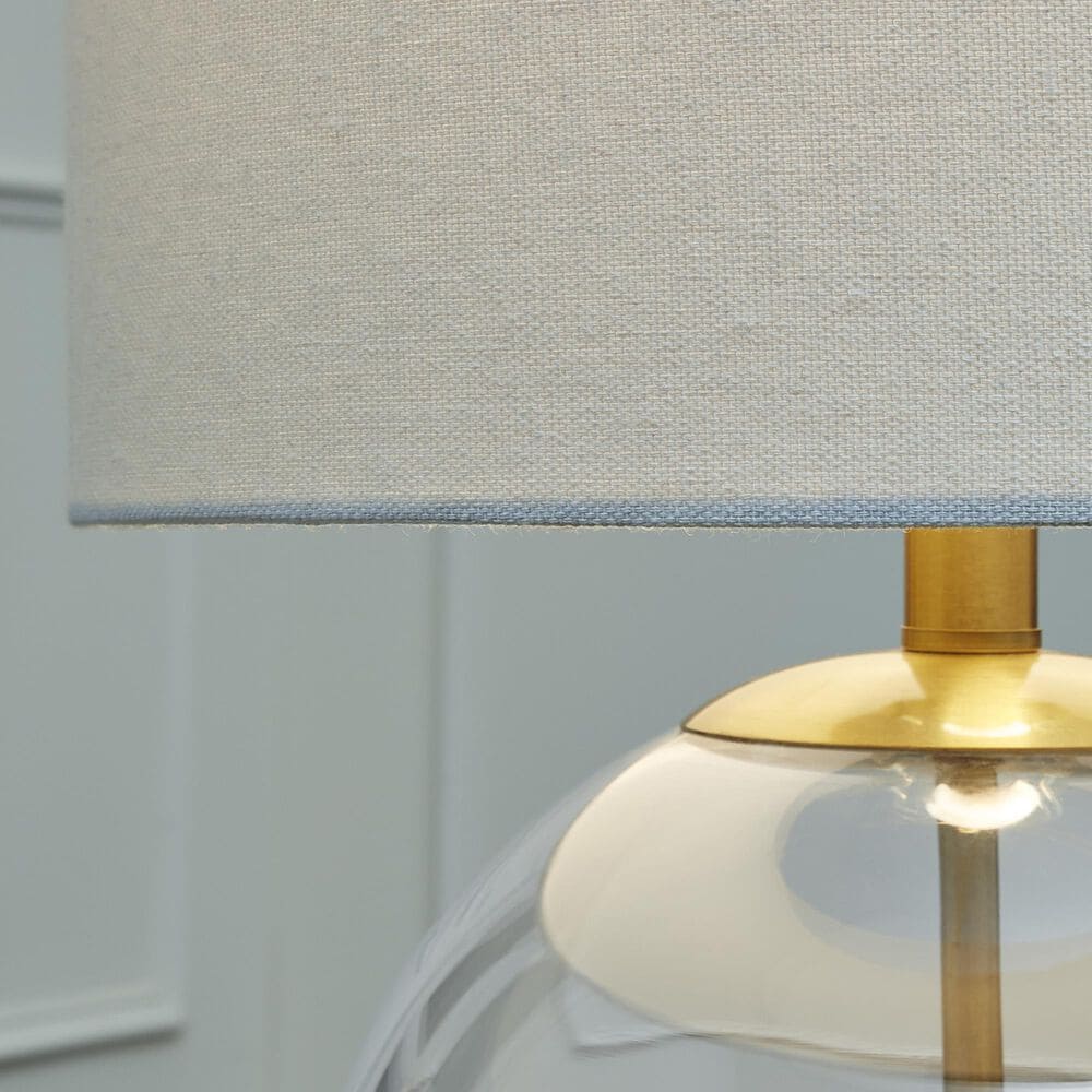 Ashley Samder Table Lamp in Clear and Brass, , large