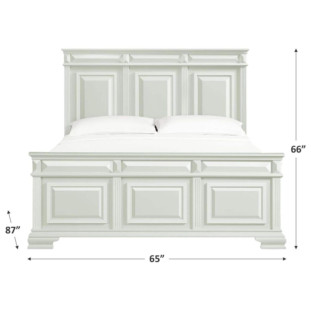 Mayberry Hill Bridgestone Queen Panel Bed in Antique White, , large