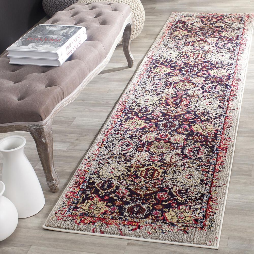 Safavieh Monaco MNC206G-214 2"2" x 14" Grey/Multi Runner, , large
